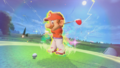 Mario using a special shot in Speed Golf
