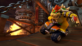 Bowser racing in Bowser's Castle