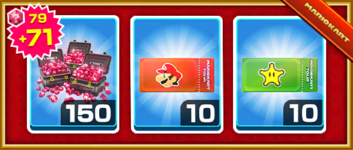 The 150 Rubies and Ticket Pack from the Battle Tour in Mario Kart Tour