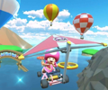 Thumbnail of the Toadette Cup challenge from the Ice Tour; a Glider Challenge set on 3DS Cheep Cheep Lagoon (reused as the Lakitu Cup's bonus challenge in the Summer Festival Tour and the Morton Cup's bonus challenge in the Penguin Tour)