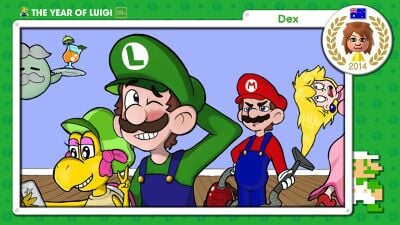 The Year of Luigi art submission created by Miiverse user Dex and selected by Nintendo