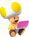 SMM3DS Yellow Toad plays 3DS Artwork.png