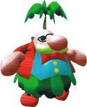 Artwork of the hotel manager from Super Mario Sunshine.