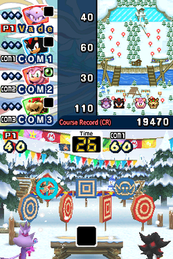 Ski Shooting from Mario & Sonic at the Olympic Winter Games (Nintendo DS)