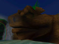 A Wizpig-like rock from Diddy Kong Racing