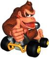 Artwork of Donkey Kong from Mario Kart: Super Circuit