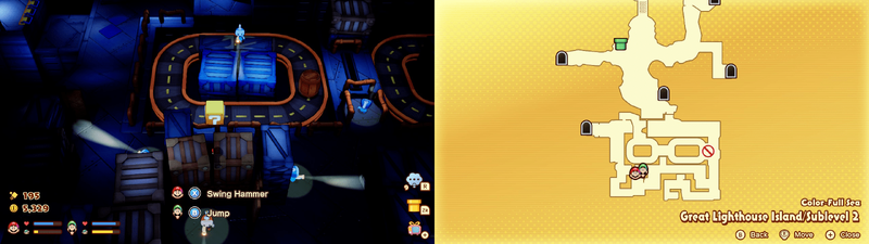 23th block in the Color-Full Sea Great Lighthouse Island from Mario & Luigi: Brothership