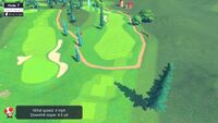Hole 7 of Bonny Greens in Mario Golf: Super Rush.