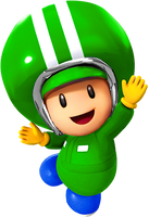 Green Toad (Pit Crew) from Mario Kart Tour