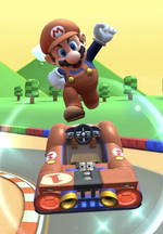Mario (Classic) performing a trick.