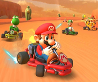 The icon of the Yoshi Cup challenge from the Ice Tour in Mario Kart Tour.