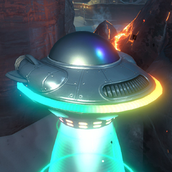 A ride UFO from Mario Kart World