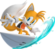 Tails surfing.