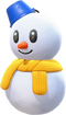 A playable Snowman in Mario Kart World