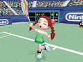Nina scores a point in Mario Tennis (Nintendo 64)