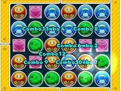 Screenshot of twelve Combos made on the Orb field, in Puzzle & Dragons: Super Mario Bros. Edition.