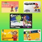 Thumbnail of a set of printable labels branded with various Wii U games, such as Super Smash Bros. for Wii U, Yoshi's Woolly World, Splatoon, Super Mario Maker, and Animal Crossing: Happy Home Designer