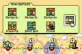 The Mini Battles menu in Yoshi's Island: Super Mario Advance 3