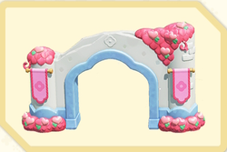 Menu icon of the Twin Heart Bloom Ruins decoration in Super Mario Bros. Wonder – Nintendo Switch 2 Edition + Meetup in Bellabel Park.