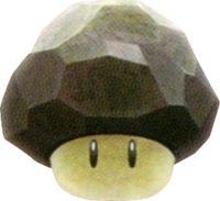 Artwork of a Rock Mushroom from Super Mario Galaxy 2.