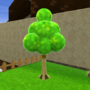 In-game screenshot of a Tree in Super Mario Galaxy 2.