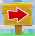 Super Mario Maker 2 version of Super Mario 3D World (sign)