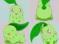 Four Chikorita poses!
