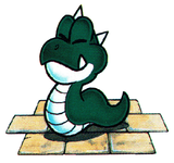 Artwork of a Snake from Mario Clash.