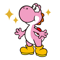 Sticker Yoshi Pink - Mario Party Superstars.png