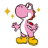 Sticker of Pink Yoshi from Mario Party Superstars