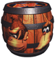 Artwork of a Tag Barrel from Donkey Kong 64.