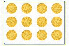 Graphics of all collectible medals awarded to participants in the twelve Mario Kart 8 Deluxe online tournaments initiated on March 20, 2021 by Nintendo and Tencent
