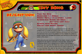Official screencap of Tiny Kong's bio, from the German Donkey Kong 64 website.