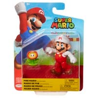 4 in Fire Mario articulate figure with a Fire Flower accessory.