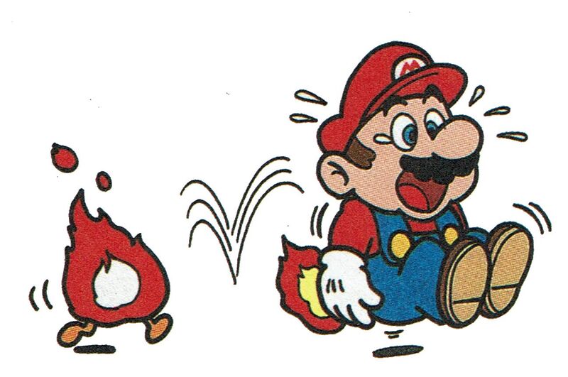 File:Hot Foot burns Mario SMB3 artwork.jpg
