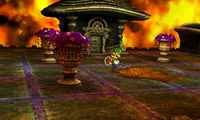 Luigi stands on the Roof in Luigi's Mansion.