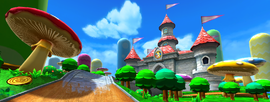 Course menu background in Mario Kart Arcade GP DX