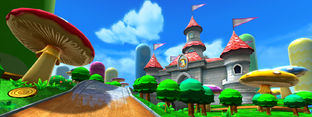 Course menu background in Mario Kart Arcade GP DX