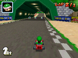 The tunnel in Mario Circuit in Mario Kart DS