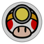 Captain Toad's emblem from Mario Kart Tour