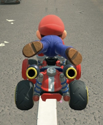 Mario performing a trick.