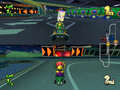 The Wiggler Wagon's length at Mushroom City remains the same in split-screen races