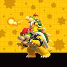 Thumbnail for a printable Super Mario Maker 2 Father's Day card featuring Bowser and Bowser Jr.
