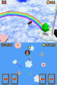The special level Over The Rainbows as seen in Super Mario 64 DS