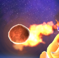 A fireball spat by King Kaliente in Super Mario Galaxy (Nintendo Switch)