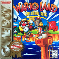 A higher quality version of the box art of the Player's Choice re-release of Wario Land: Super Mario Land 3 for the Game Boy