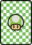 A 1-Up Mushroom Card in Paper Mario: Color Splash.