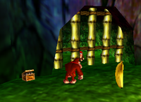 A Golden Banana for Donkey Kong in Jungle Japes.