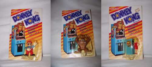 1982 Mario, Donkey Kong, and Pauline figurines