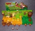 The gameboard and figures included in the board game